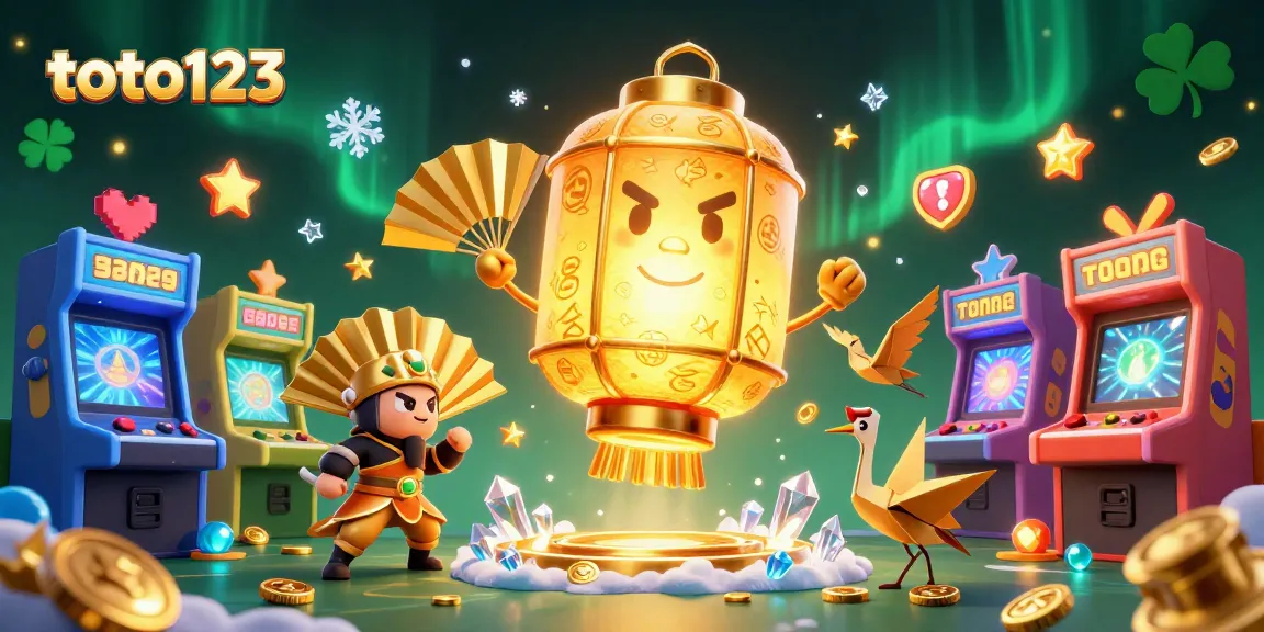 Experience engaging gameplay and updates at toto123, featuring vibrant 3D illustration of casino fun.
