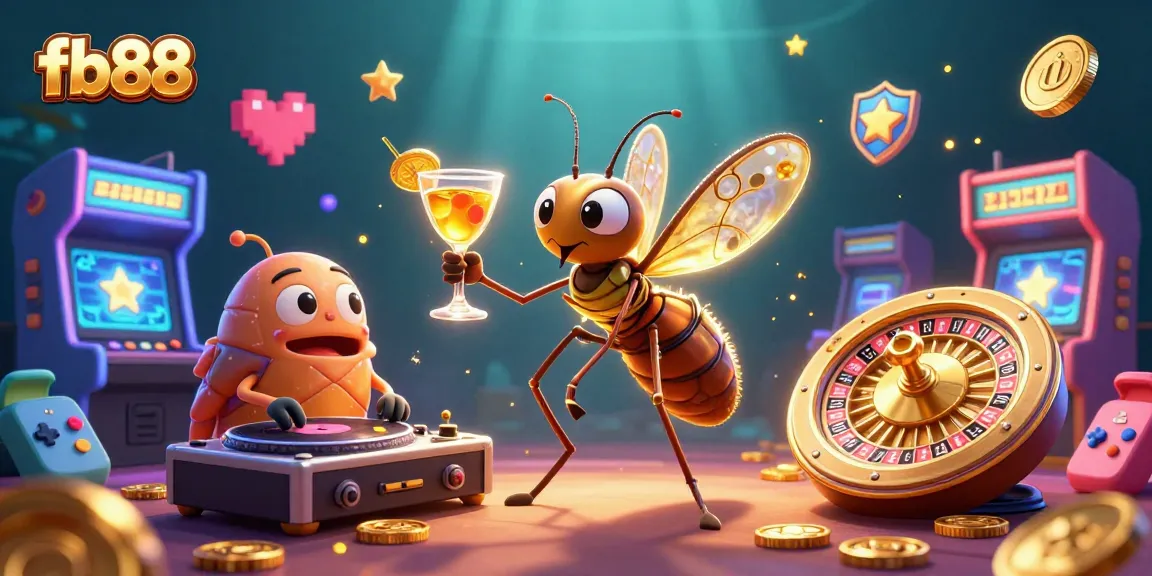Engage in thrilling gameplay with fb88's vibrant casino atmosphere featuring unique characters and gaming elements.