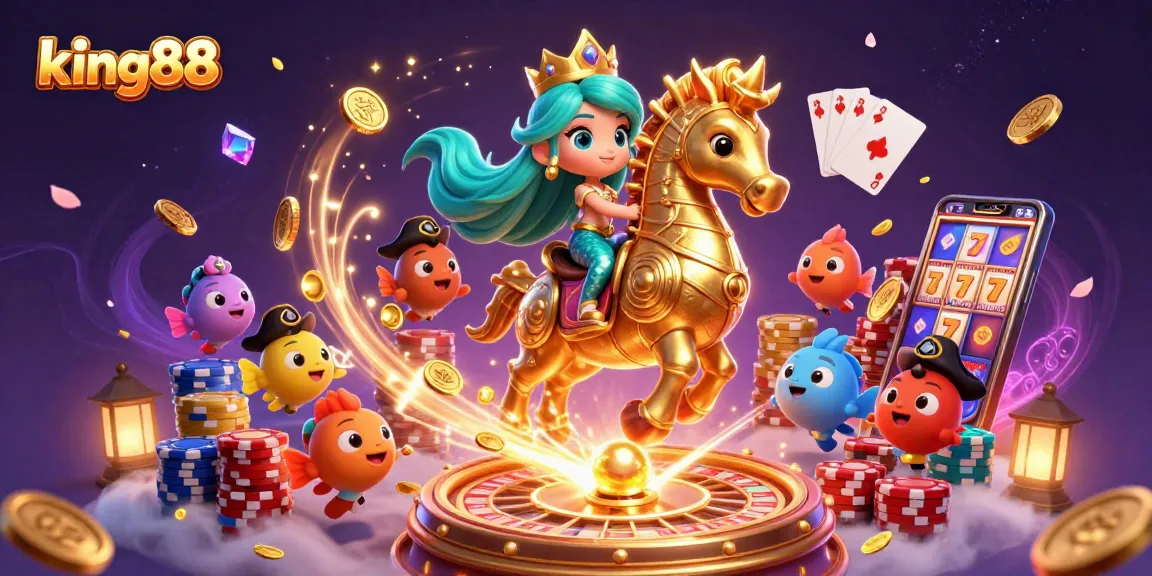 Experience the winning excitement at king88 with vibrant characters and rich gaming elements!