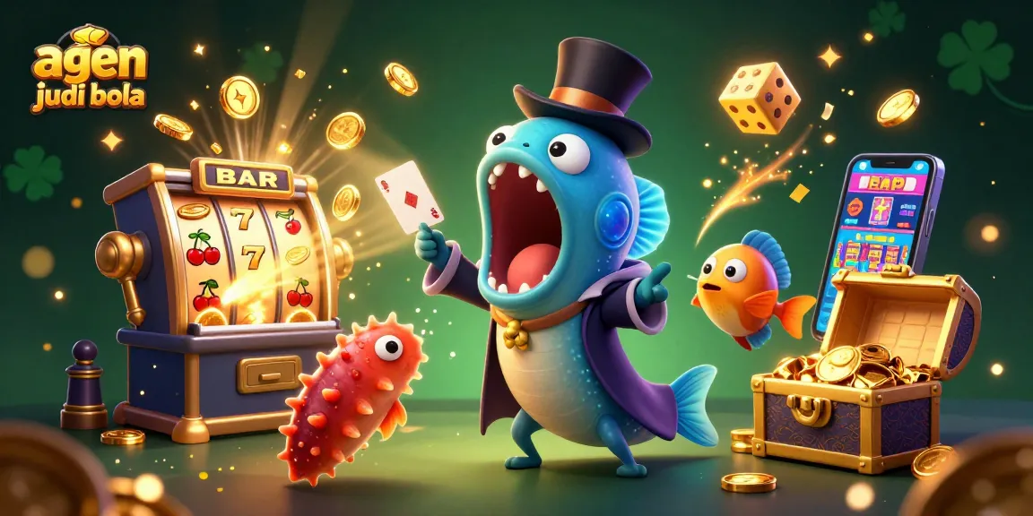 Engage with the exciting world of agen judi bola through a vibrant, action-packed casino scene.