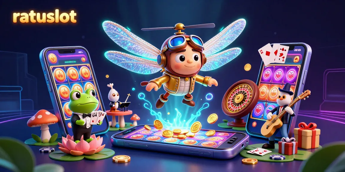 Engage with thrilling games at ratuslot, experiencing vibrant casino action from the dragonfly pilot and frog croupier.