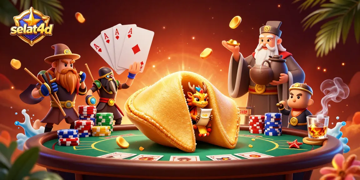 Engage with selat4d by exploring a vibrant 3D casino scene filled with poker action.