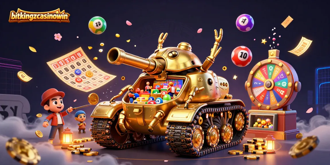 Erlebe spannende Spielautomaten und Bonusangebote bei bitkingzcasinowin in dieser dynamischen 3D-Illustration.