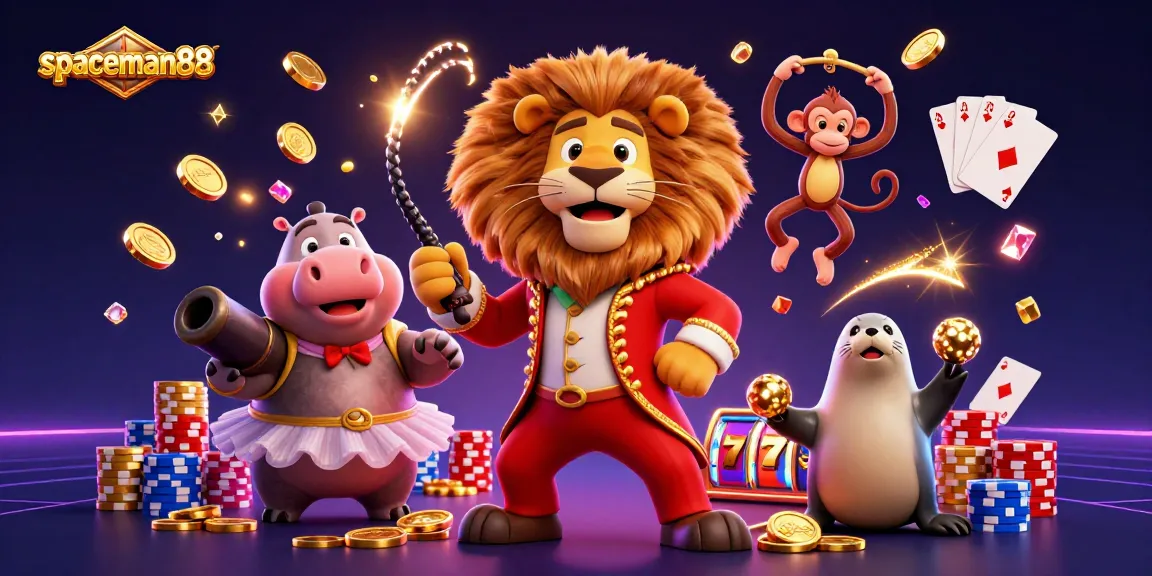 Experience the excitement of spaceman88 slots with dynamic characters amid sparkling gems and golden coins.