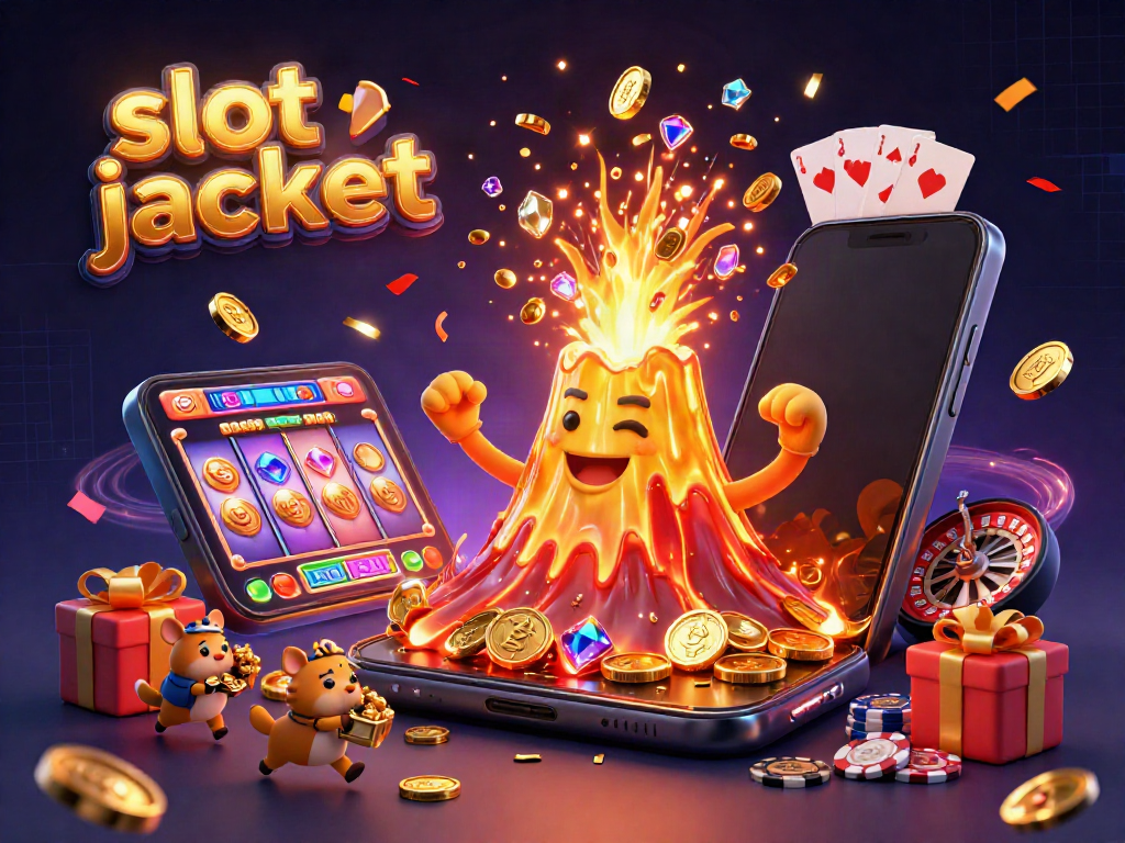 Experience the thrill of slot jackpot excitement with treasure-filled adventure in this vibrant illustration.
