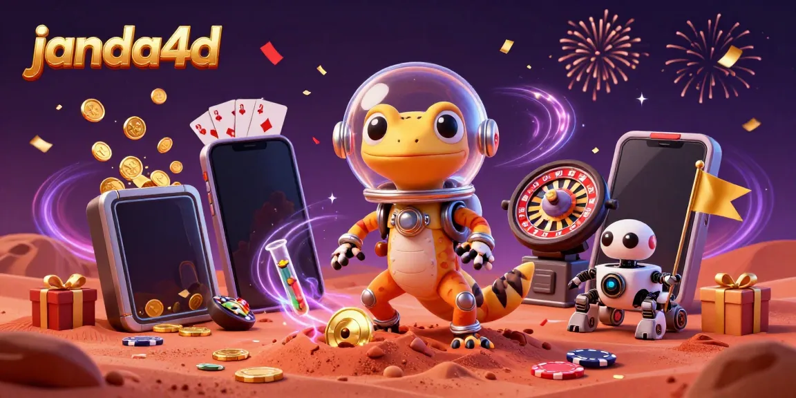 JANDA4D menunjukkan gecko Martian dalam misi menemukan kasino emas sambil mengumpulkan hadiah besar.