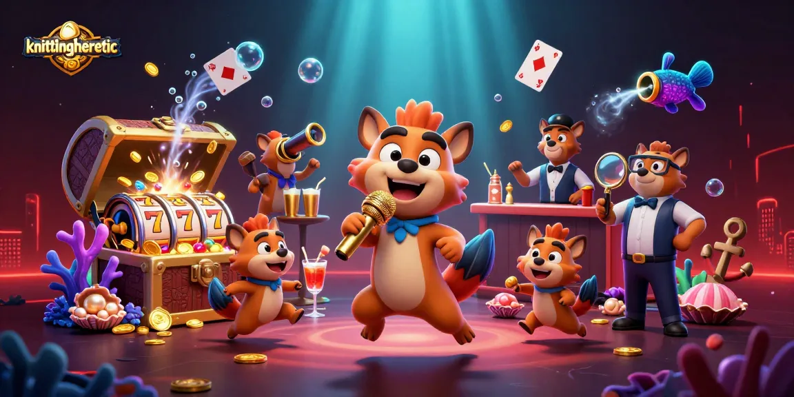 Experience the excitement of knittingheretic with a vibrant casino scene showcasing hyenas in action.