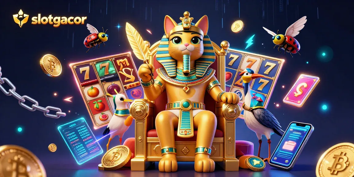Experience slotgacor thrills with a vibrant 3D illustration showcasing exciting casino elements.