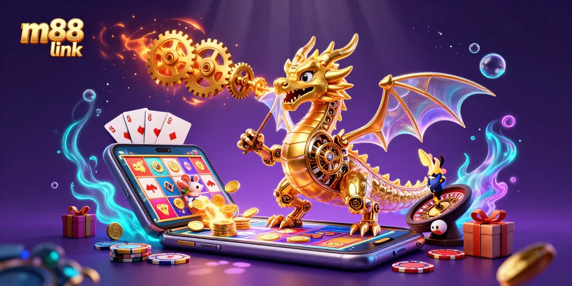 Experience thrilling gameplay with m88 link featuring a golden dragon and dazzling casino games.