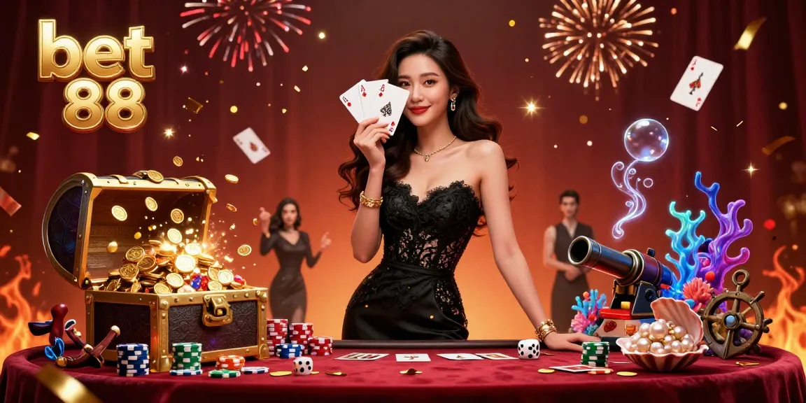 Experience engaging gameplay with bet 88 in an elegant casino setting, showcasing cards and vibrant décor.
