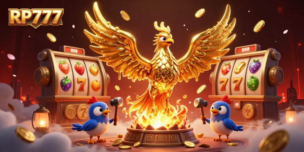 Menangkan hadiah besar bersama RP777 dengan permainan slot dan simbol keberuntungan.