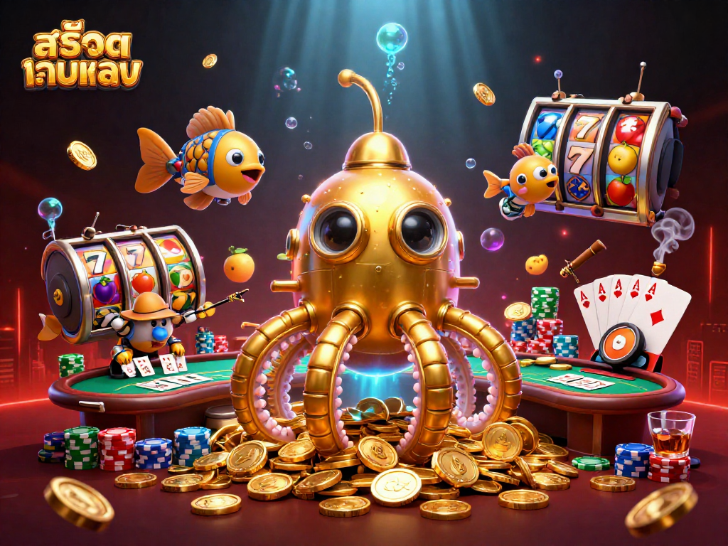 Experience exciting slots at สล็อตเว็บตรง with vibrant golden kraken and rich poker scene.