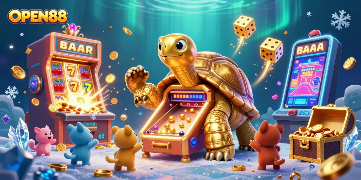 Experience thrilling gameplay at OPEN88 with dynamic casino lights and exciting game elements.