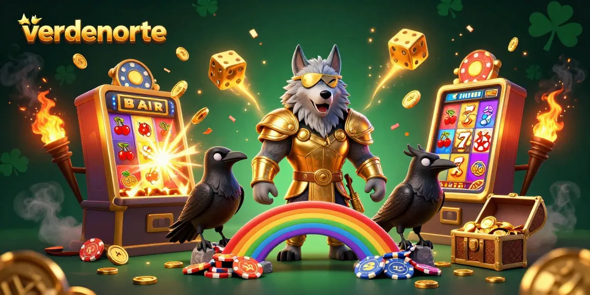 Experience the excitement of verdenorte with a vibrant casino scene featuring mythological characters and gaming elements.