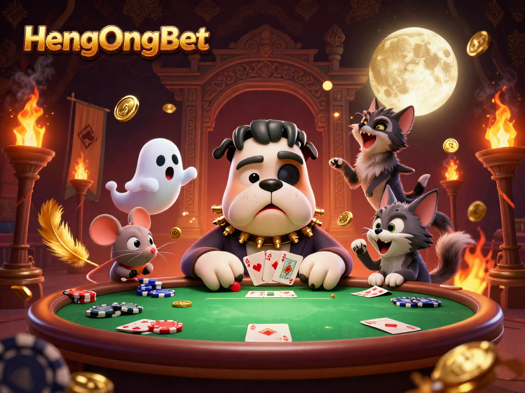 Engage in thrilling poker at HengOngBet with a monster dealer and a ghostly twist.