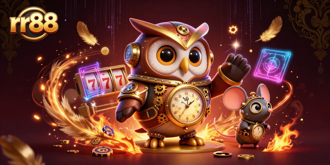 Experience thrilling gameplay at rr88, where the time-traveler owl and friends dive into exciting casino adventures.