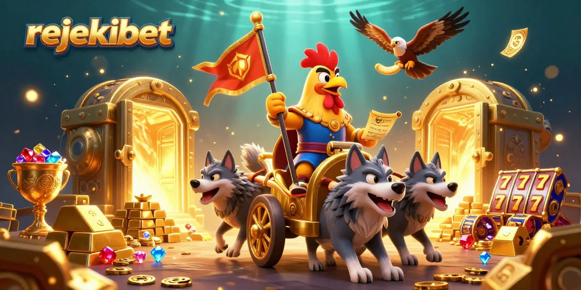 Experience rejekibet's dynamic gameplay with our vibrant casino-themed 3D illustration.