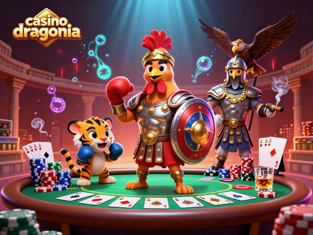 Jouez aux machines à sous et explorez le casino dragonia avec des personnages engageants.