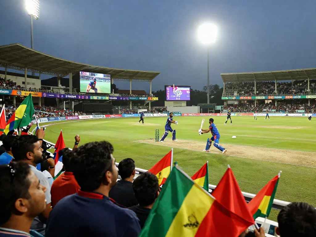 Exciting cricket match atmosphere showcasing lotus365 betting exchange activity.