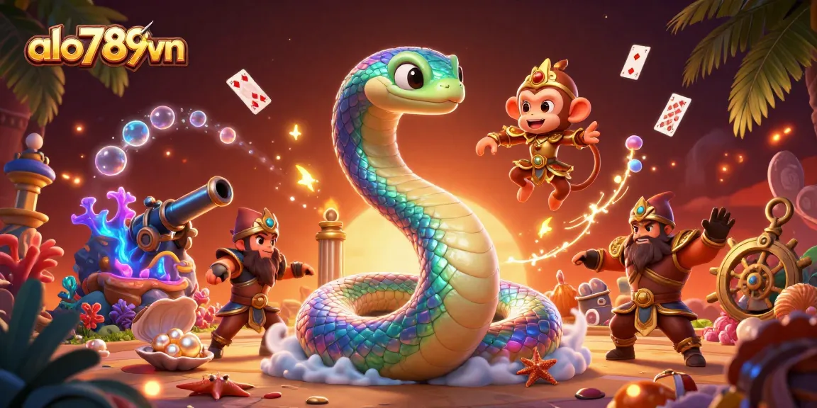 Engage with the thrilling cockfighting arena at alo789vn featuring vibrant characters and magical elements.