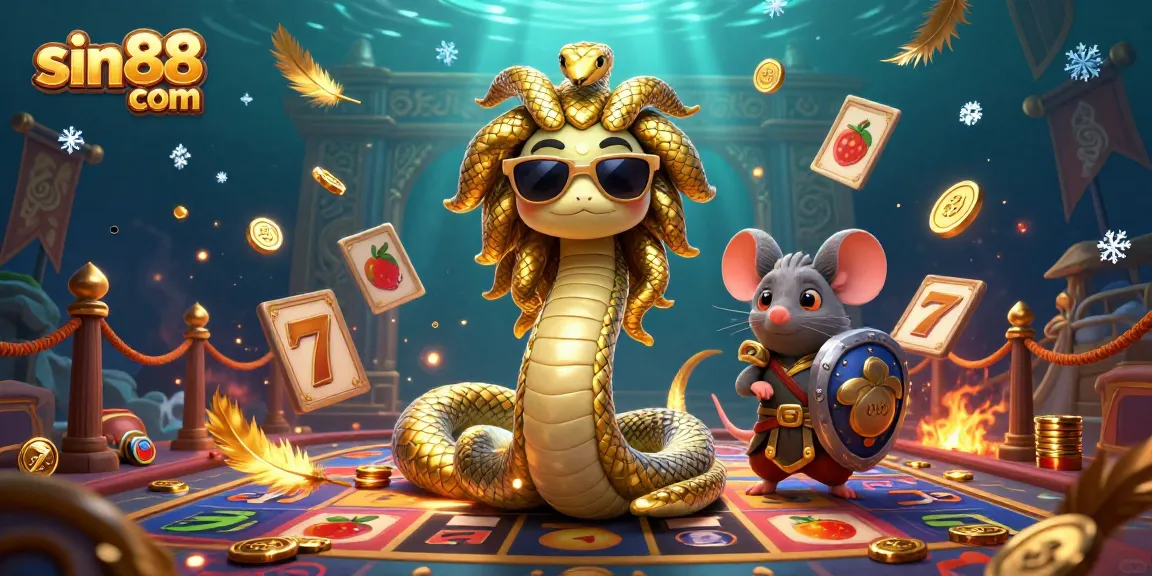 Experience thrilling gameplay at sin88 com with vibrant slot reels, coins, and detailed characters in action.