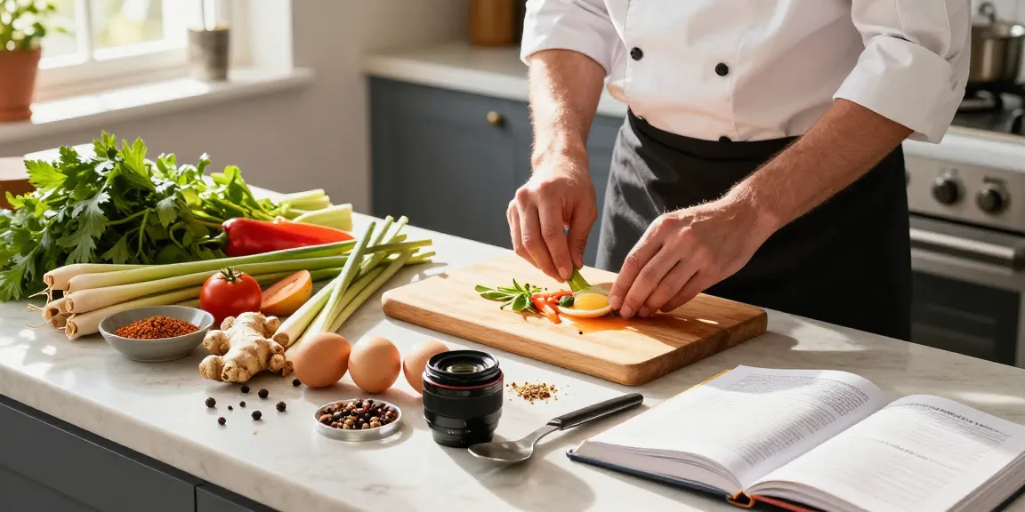 Healthy cooking scene with fresh ingredients including ginger and eggs, showcasing nutritious meal preparation forสล็อต enthusiasts