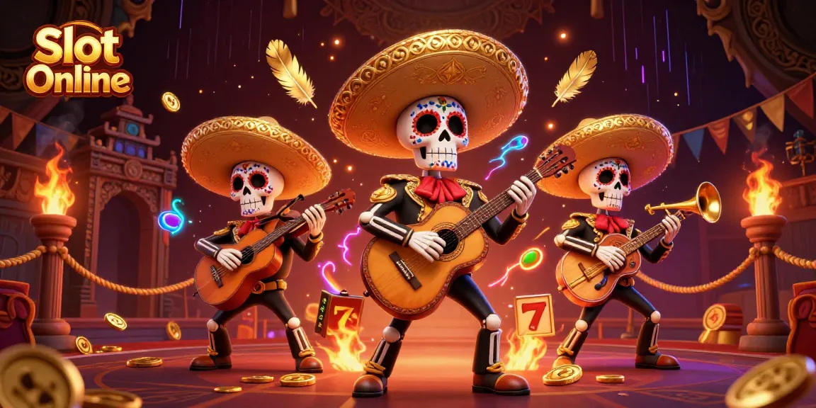 Spin the reels for big wins at Slot Online with entertainment from a mariachi band.