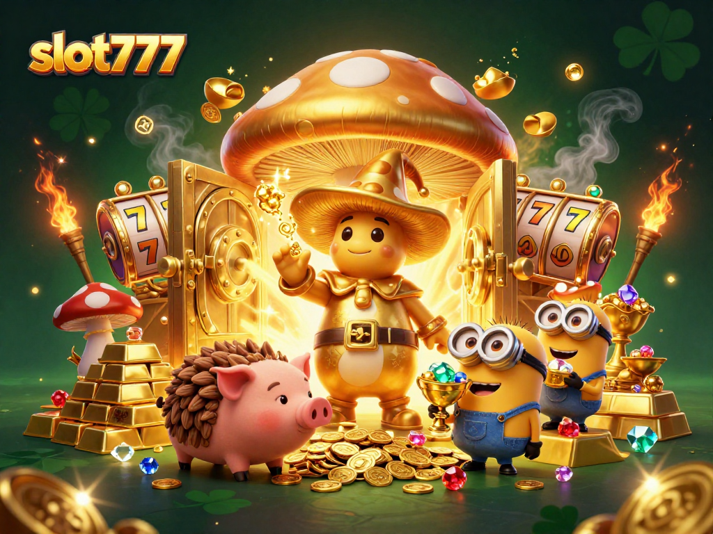 Slot777 players experience fortune with golden wizard, treasures, and dynamic gameplay.