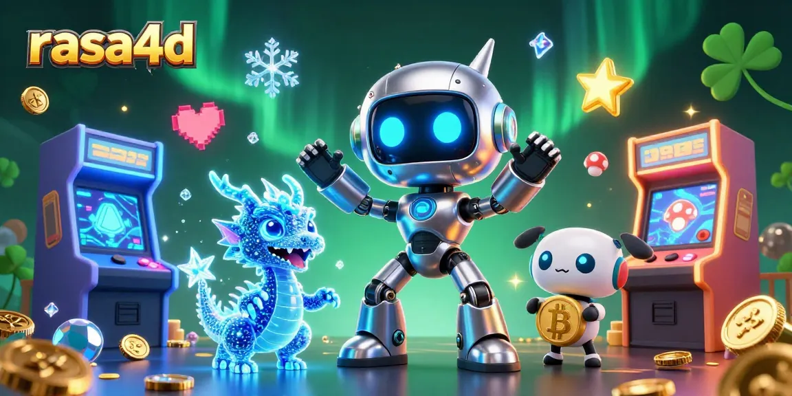 Rasa4d hadir dengan ilustrasi 3D menarik yang menggambarkan robot cyberpunk dan teman AI.