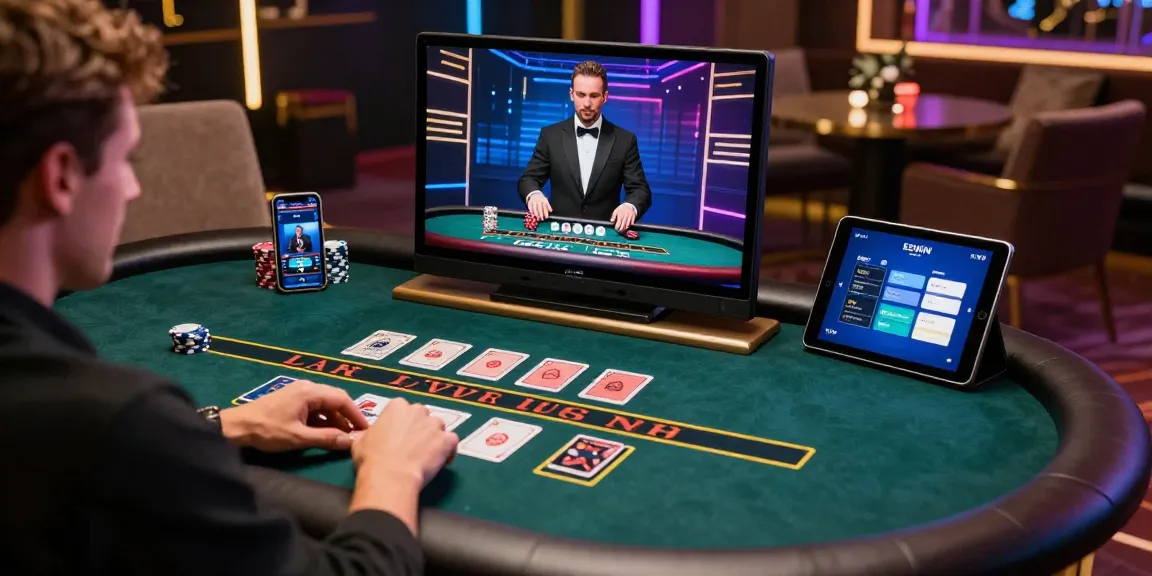 E2WIN - Người chơi tham gia trò chơi casino trực tuyến trong không gian sang trọng.
