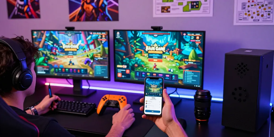 Experience seamless Raja Game login with vibrant gaming setup and exciting atmosphere