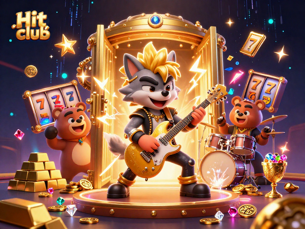 Experience the excitement at Hit club with rock star characters rocking the casino scene.