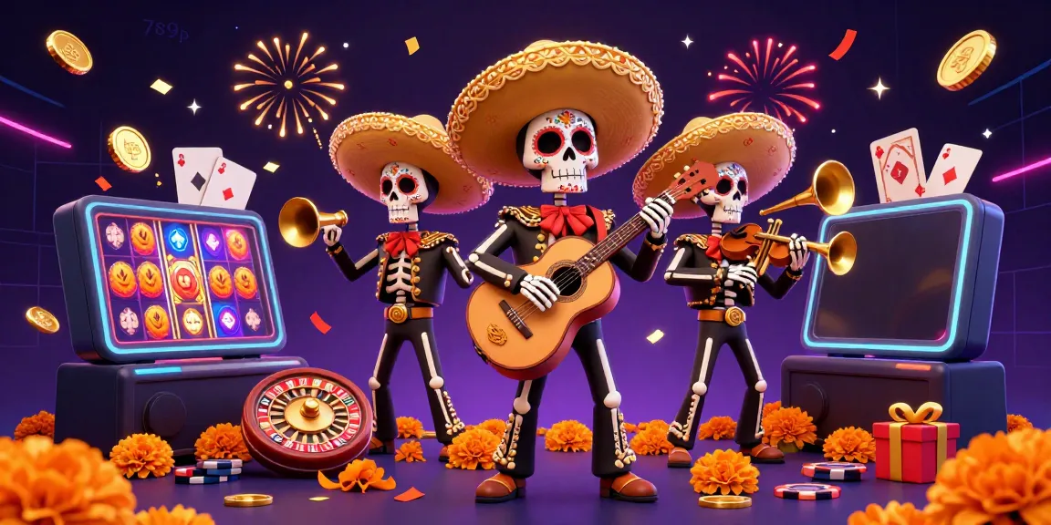 Experience the vibrant world of 789p with a dynamic mariachi band surrounded by exciting casino elements.