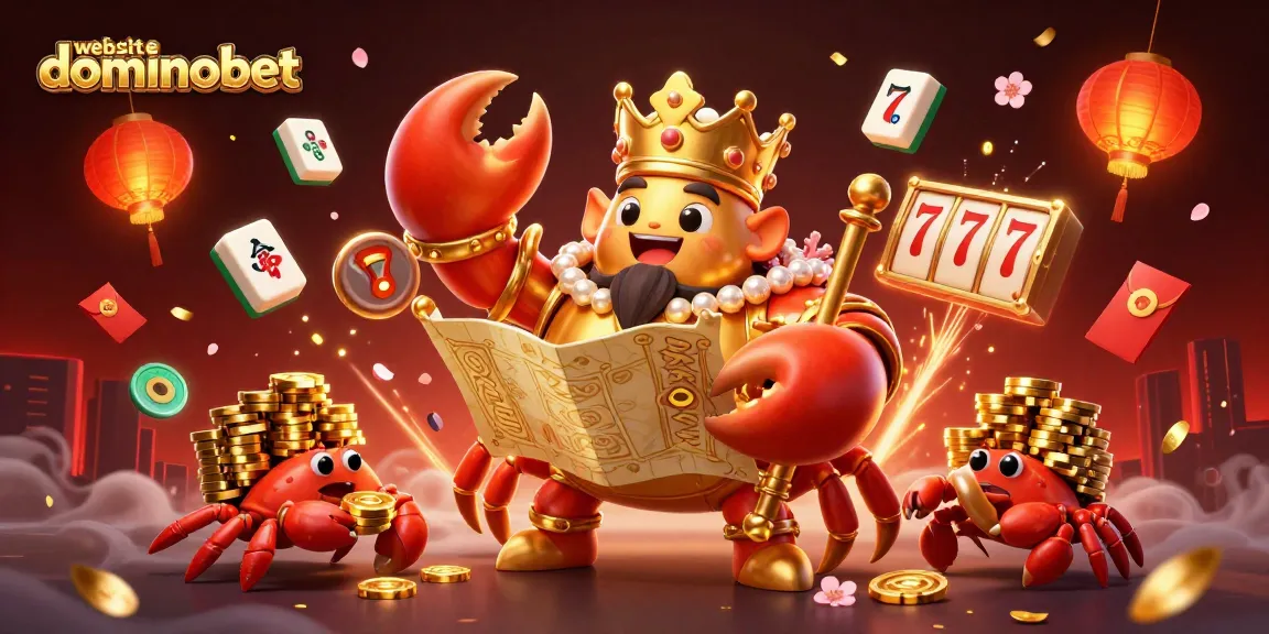 Menggoda pengunjung di website dominobet lewat ilustrasi kademian slot menarik dengan koin emas dan simbol keberuntungan.