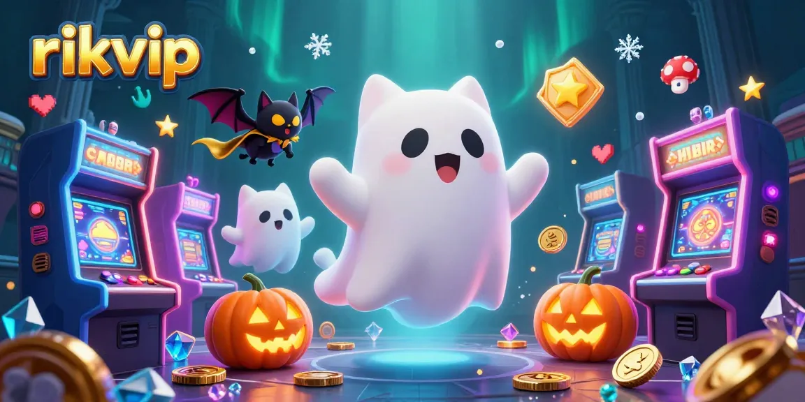 Engage with rikvip's vibrant casino world where friendly ghost cats and glowing jack-o-lanterns come alive!