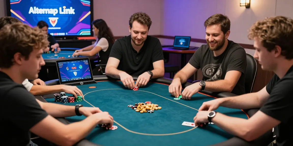 Engaging online poker game with Alternatif Link Nagapoker showcased in vibrant digital graphics