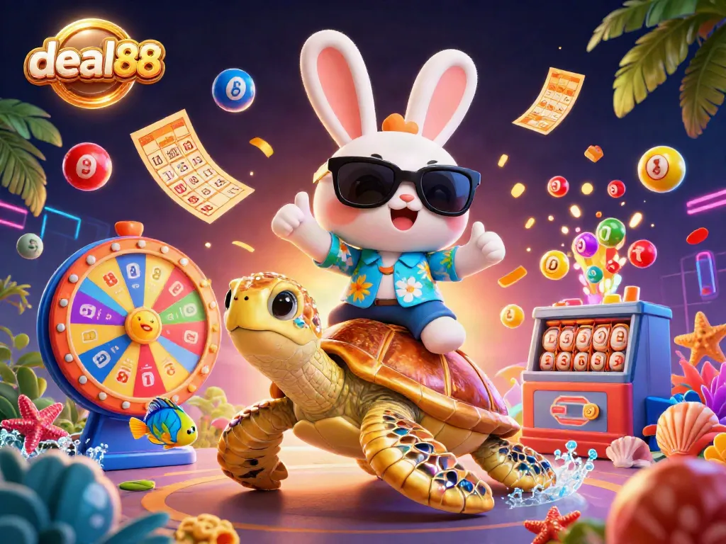 Engage with deal88's vibrant lottery scene featuring dynamic characters, exciting elements, and winning opportunities.