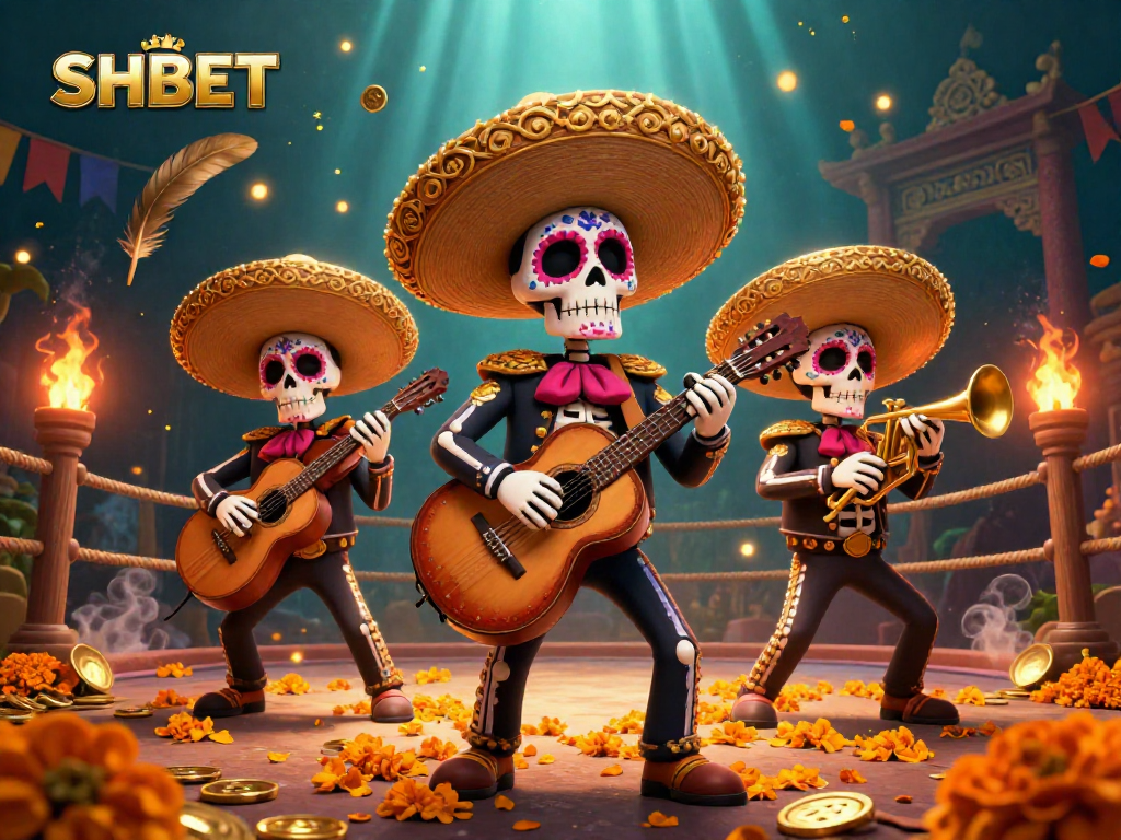 Experience thrilling betting action with SHBET through a vibrant Day of the Dead mariachi scene!