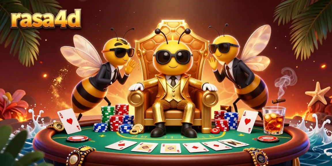 Mengesankan pengalaman bermain judi dengan ilustrasi bos mob bumblebee dan elemen poker, rasa4d seperti kasino yang kaya.