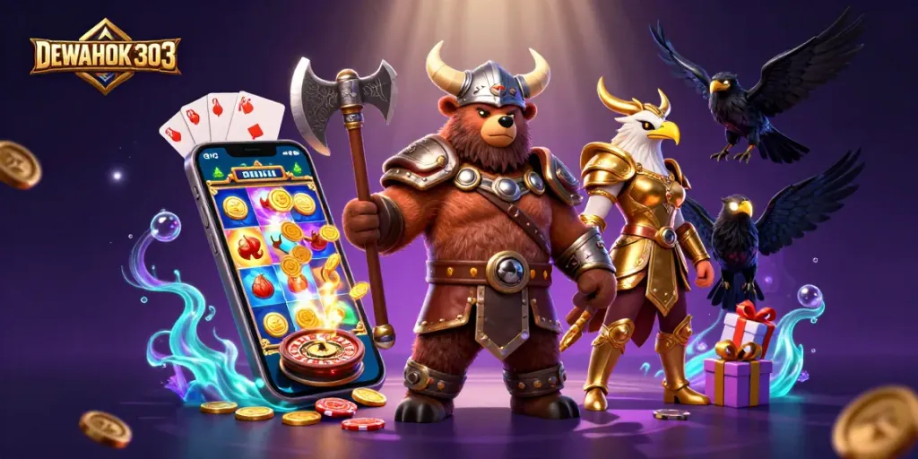 DEWAHOKI303 menampilkan analisis mendalam permainan slot dengan Viking dan elemen kasino lain.
