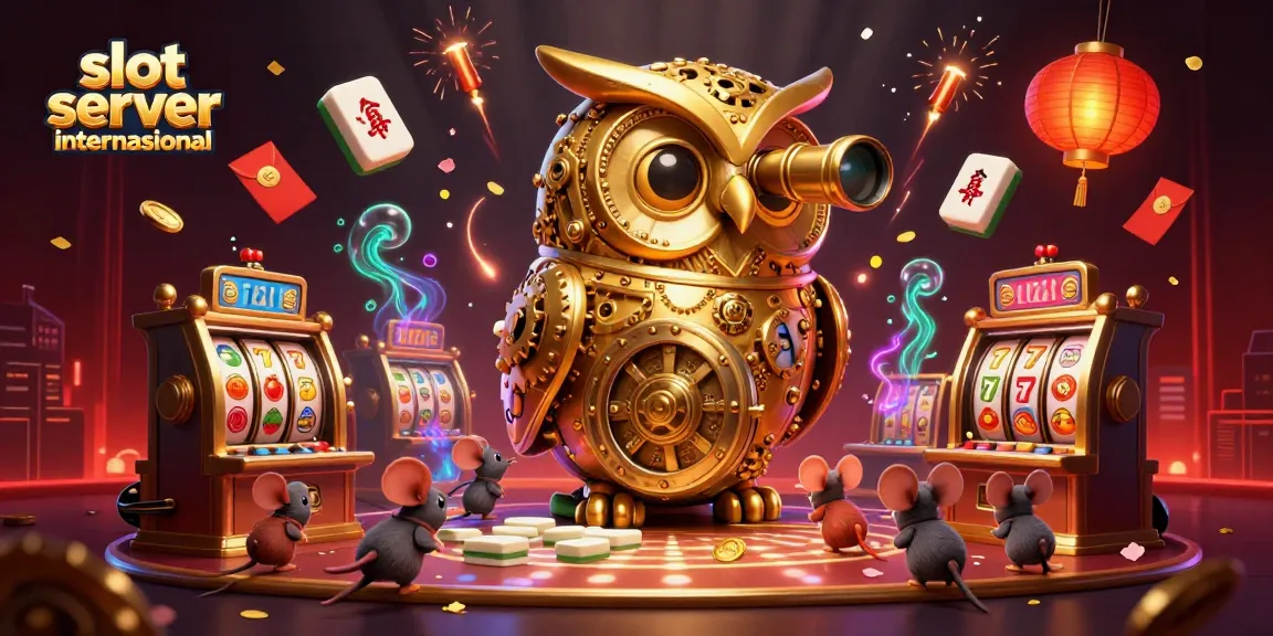 Experience the thrill of slot server internasional with captivating 3D casino illustration.