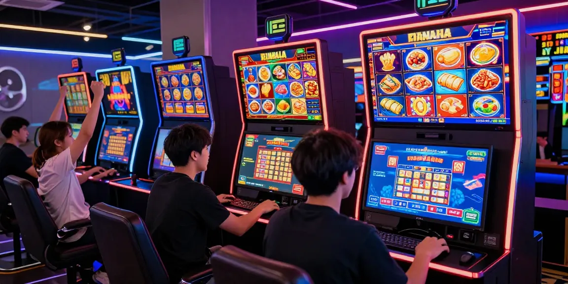Players enjoying online lottery and slot games at ngamenjitu platform, celebrating wins in a vibrant digital atmosphere.