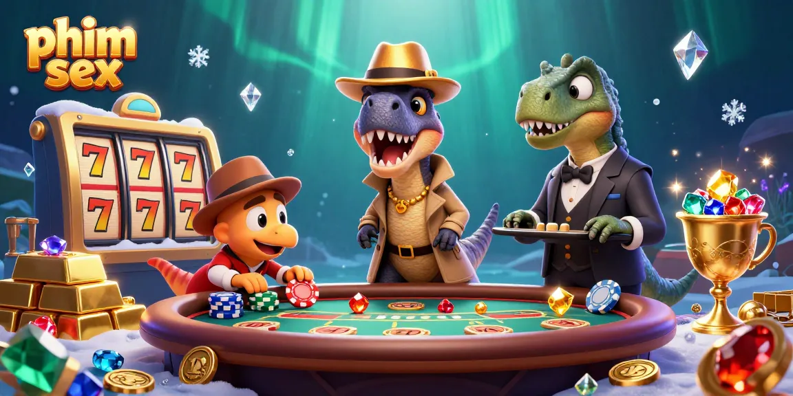 Experience high-stakes gameplay in a vibrant "phim sex" casino scene with dynamic characters and lively elements.