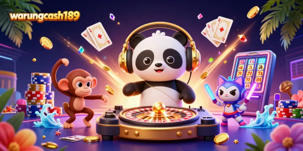 Experience the thrill of warungcash189 with our lively casino scene featuring dynamic characters and exciting gambling elements.