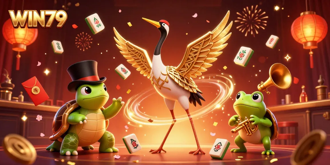 Experience exciting gaming adventures at WIN79 with vibrant casino characters and captivating decorations
