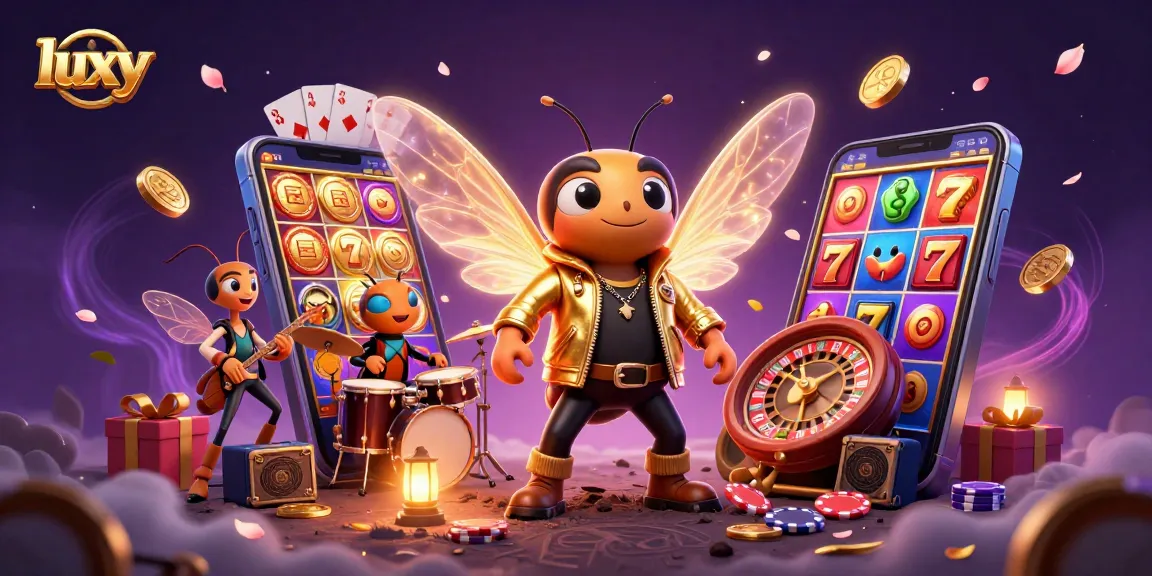 Experience thrilling gameplay with luxy at a vibrant 3D casino featuring animated iconic characters.
